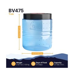 BearVault Canister for Backpacking. 4 Sizes: BV500, BV475, BV450, BV425. Bear…