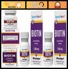 Biotin 1000 mcg Quick Dissolve Tablets – Supports Hair, Skin, Nails & Energy (2