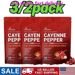 3/2PACK Cayenne Pepper Softgels Supplement – 240 Capsules NEW FREE SHIP