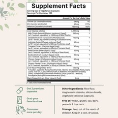 Liver Detox 20-in-1 w/ Milk Thistle NAC ALA, TUDCA for Cleanse & Repair 240 Caps