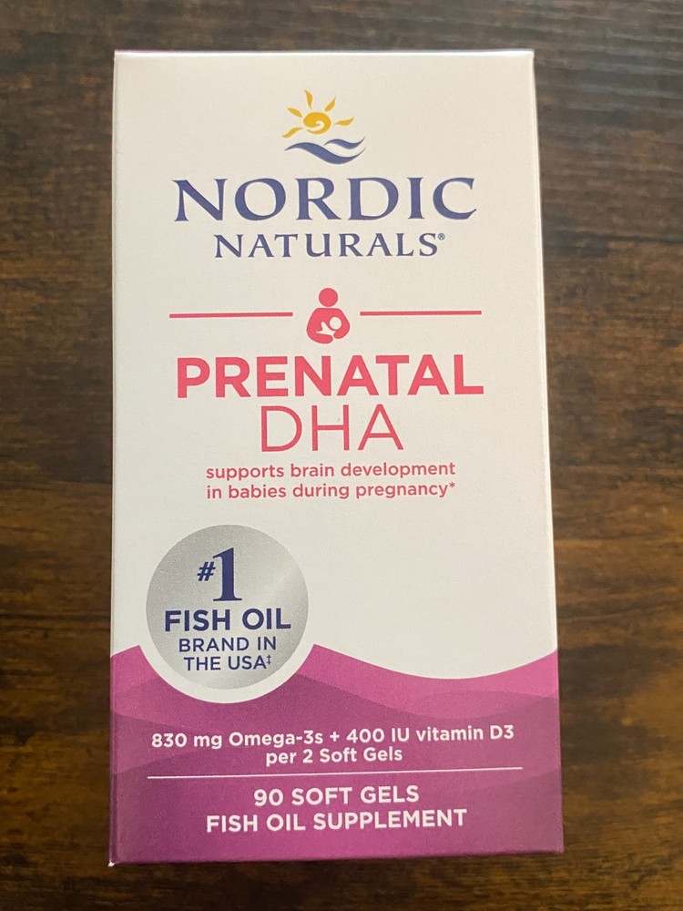 Nordic Naturals Prenatal DHA 830 mg Omega-3s + 400 IU vitamin D3 90 soft gels