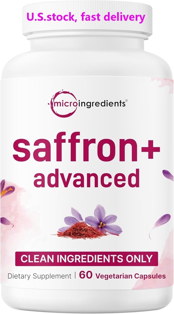 Micro Ingredients Saffron+ Advanced Supplements, 60 Veggie Capsules ?C 10-in-1