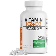 Bronson Vitamin K2 D3 Supplement 60 Capsules | Bone & Heart Health