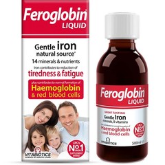 Organic Feroglobin Liquid 500ml – Iron Supplement, Energy Boost, Vegan Formula