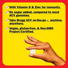 Bragg Apple Cider Vinegar Capsules Vitamin D And Zinc – 90 Capsules – Supports