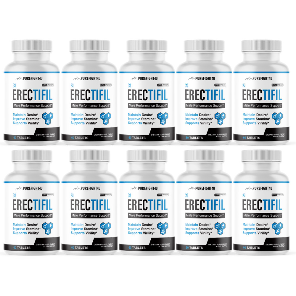 Erectifil Male Performance Support Extra Strength Supplement Tablets 10 Bottles