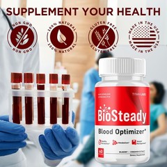 (2 Pack) BioSteady Advanced Blood Max Support Supplement Bio Steady 120 Capsules