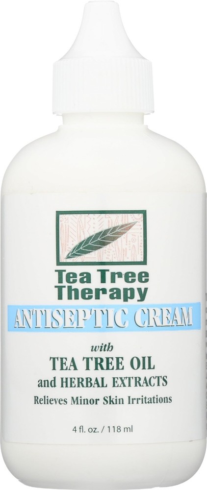 Tea Tree Therapy Cream Antiseptic, 4 oz 4 Fl Oz (Pack of 1), No Color