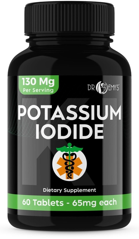(1PK) – Potassium + Iodide Pills Tablets☆130 mg Supplement☆Survival Kit Fallout
