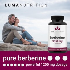 Berberine Supplement 1200 mg per Serving Berberine HCI LUMA NUTRITION NEW