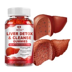 Liver Cleanse Detox Milk Thistle Gummies Silymarin, Artichoke, Dandelion, Vit B