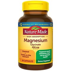 Nature Made Magnesium Glycinate 200mg per Serving 60 Capsules Dietary Supple…