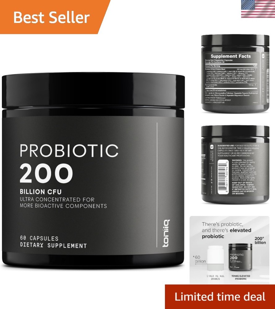 200 Billion CFU Probiotic Supplement 30 Verified Third-Party Tested Strains -…