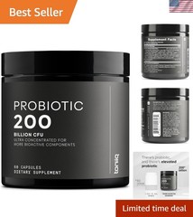 200 Billion CFU Probiotic Supplement 30 Verified Third-Party Tested Strains -…