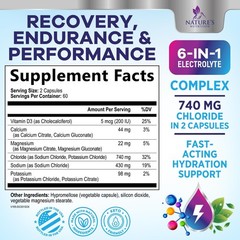 Electrolyte Supplement Hydration Pills w/Bioperine 690mg Replenish Electrolytes