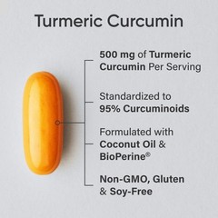 Turmeric Curcumin C3 Complex 500mg + Black Pepper + Coconut Oil (120 softgels)