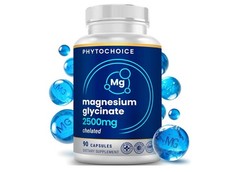 Chelated Magnesium Glycinate Supplement – 2500 MG – 90 Capsules