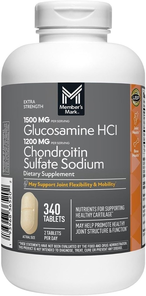 Member’s Mark Triple Strength Glucosamine Chondroitin 340 Tablets Joint