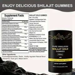 Pure Himalayan Shilajit GOLD Gummies, Organic, Extremely Potent 3000 mg