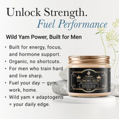 100% Authentic Genesis Solomon’s Secret Men’sWild Yam Cream- Dream Big, Live Big