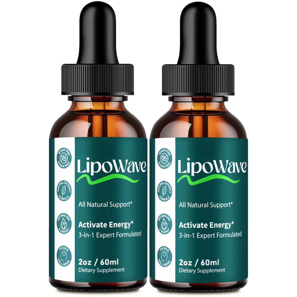 Lipowave Drops, Official LipoWave Drops with All Natural Ingredients (2 Pack)
