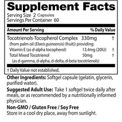 Vitamin E Tocotrienols Capsules-Healthy Cholesterol, Heart,Cardiovascular Health