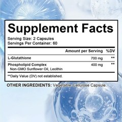 Liposomal Glutathione 700mg – Antioxidant, PURE NATURAL FORMULA，skin healthy