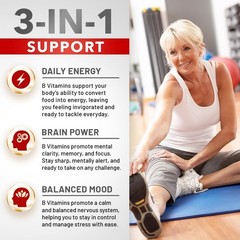Divine Bounty Super B Complex: Essential Vitamins B1-B9 for Energy & Health