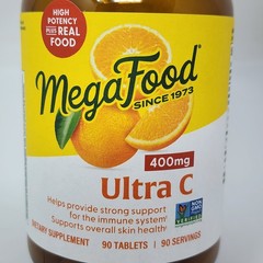 MegaFood Ultra C 400 mg, 90 Tablets, 90 Servings, Exp 09/2027