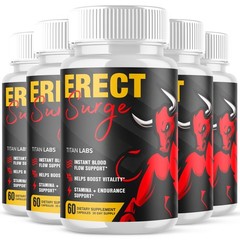 (5 Pack) Erect Surge Advanced Male Support Max Supplement ErectSurge 300 Capsule
