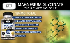 Magnesium Glycinate 183 MG Chelated RLS Improved Sleep, Stress & Anxiety Relief