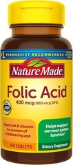 Nature Made Folic Acid 400 mcg (665 mcg Dfe) 250 Tabs