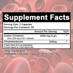 Berberine Supplement and Ceylon Cinnamon – Highly Absorbed, Heart-Healthy