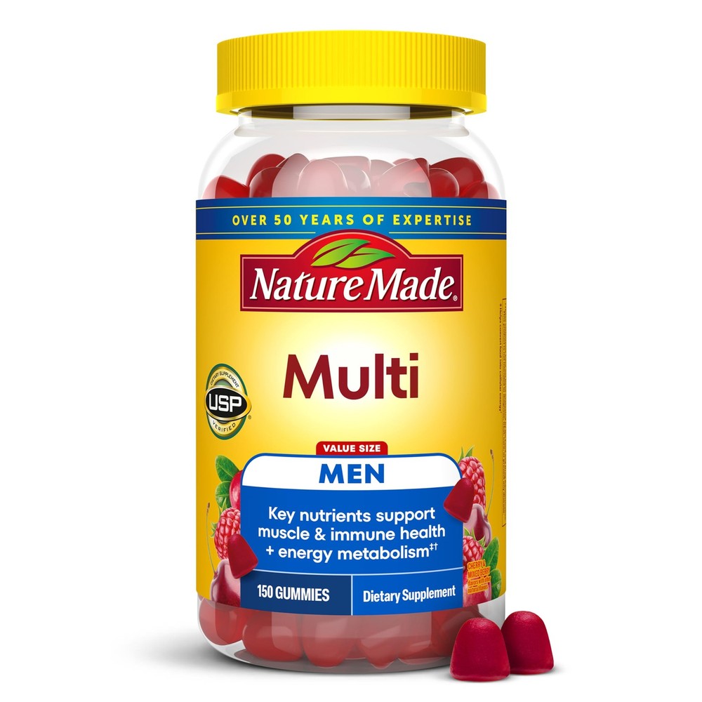 Nature Made Multi for Him, Mens Multivitamins 150 Count (Pack of 1), Red