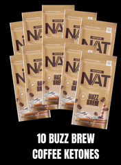 🔥Pruvit Keto OS NAT Ketones Buzz Brew Coffee Charged ☕ 10 Pk Exp 2027 NEW !!
