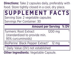 NAOMI Turmeric Curcumin High Potency 1200mg Support Healthy Inflammatory Respons