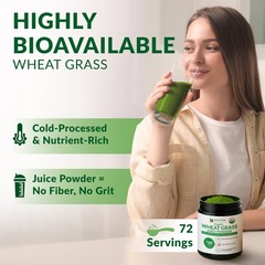 Wheat Grass Powder Organic – Premium Wheat Grass Juice Powder Organic Raw & N…