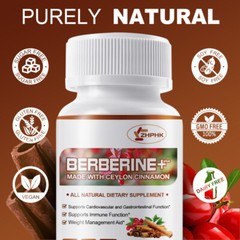 Berberine with Ceylon Cinnamon 1400mg Capsules Blood Sugar Heart Health & Immune