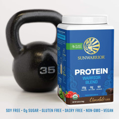 Sunwarrior Protein Warrior Blend Chocolate Flavor 1.7 lbs for Peak Performance