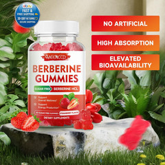 2 Pack Berberine Gummies with Ceylon Cinnamon, 60 Count (Pack of 2)