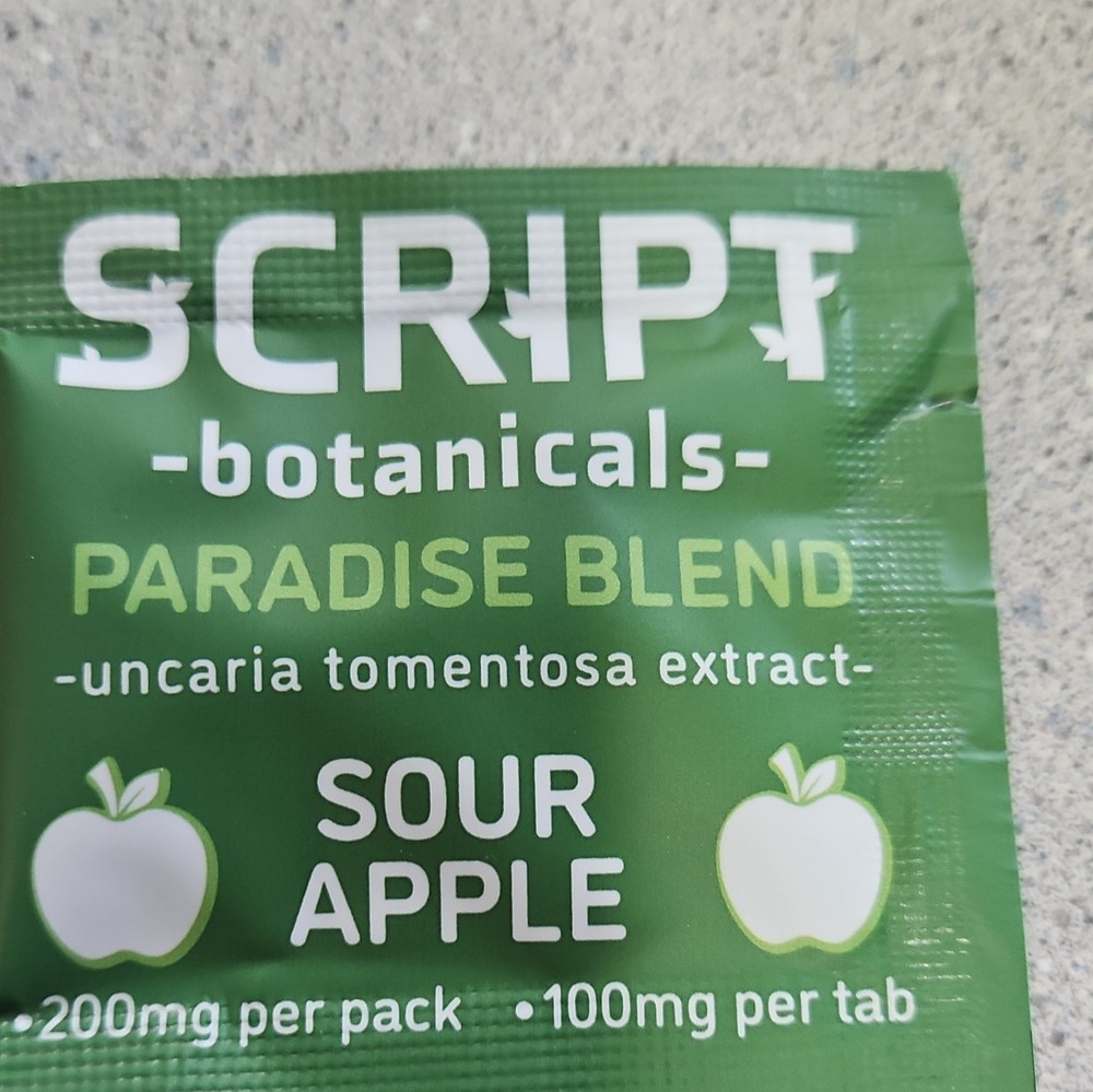 SCRIPT botanicals Uncaria tomentosa Extract Tablets 100mg 2ct Sour Apple