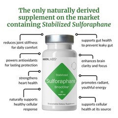 Mara Labs BrocElite Plus Stabilized Broccoli Sulforaphane Supplement 30 Count