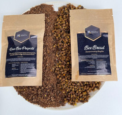 Bee Bread (Perga) Granules + Raw Propolis Resin Set 200g (7oz) – 2025 Harvest