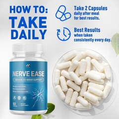 (2 Pack) Nerve Ease Advanced Nerve Support Strength Formula NerveEase 120 Caps