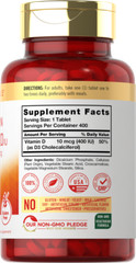 Vitamin D3 400IU | 10mcg | 400 Tablets | Vegetarian, Non-GMO | by Carlyle