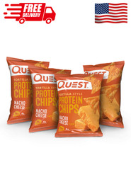 Quest Protein Chips Nacho Cheese Tortilla Style Chips 4 Pack 1.1 Oz High Protein