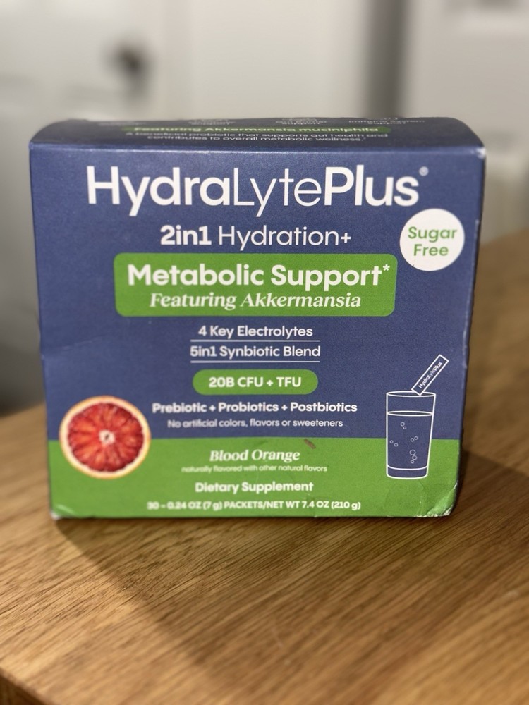 HYDROLYTE PLUS Liver Support Electrolyte Mix 20 Packets Blood ORANGE 🍊