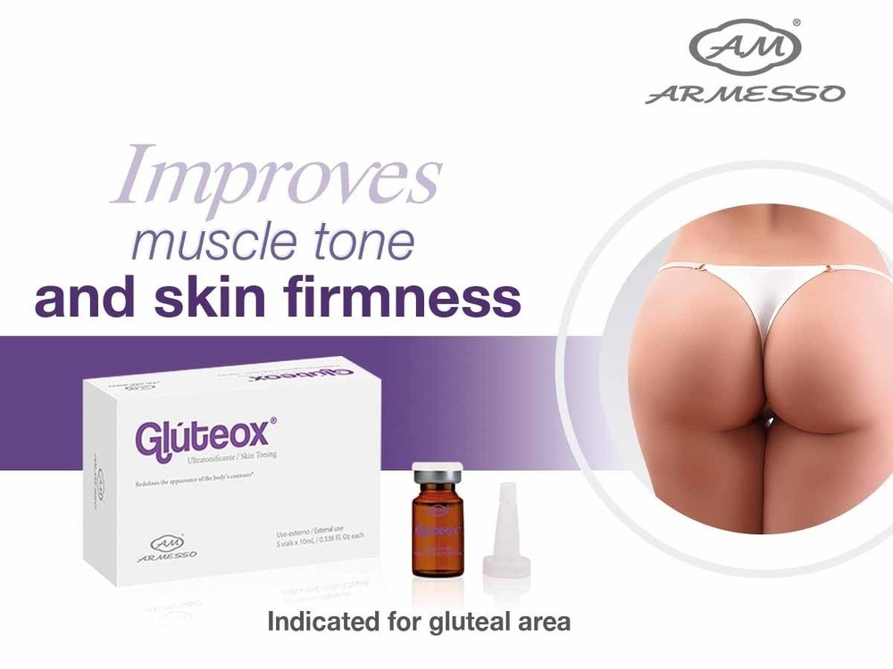 GLUTEOX 5 Vials x 10ml – Non-Invasive Buttock Enhancement