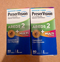 Bausch & Lomb PreserVision AREDS 2 + Multi Vitamin – 2 Box 80 Soft Gels11/27+
