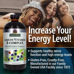 Nature’s Answer Liquid Vitamin B-Complex 16 Fl Oz (Pack of 1), No Color